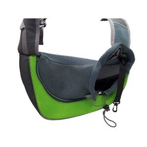 Green/Gray Soft Mesh Pet Carrier Small Dog, Cat, R Tote Sling Bag.
